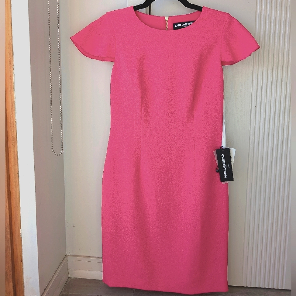 NWT Karl Lagerfeld vibrant Pink dress size 2